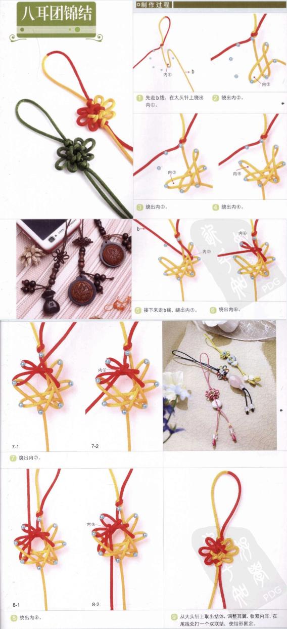 新手入門細繩手鏈編法（史上最全的手繩手鏈基本編法）(46)