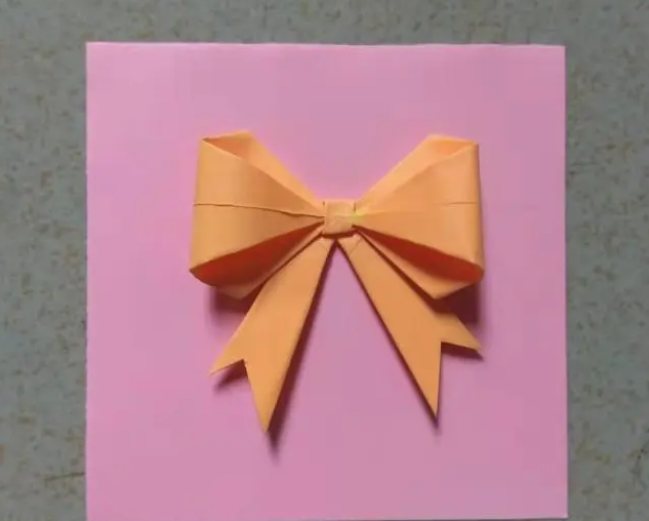 蝴蝶結折紙教程圖解