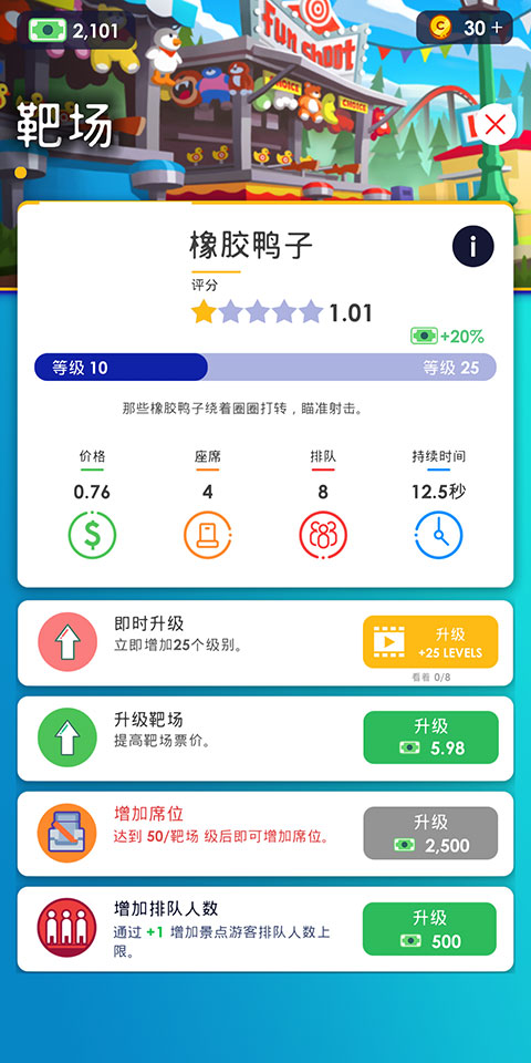 閑置主題公園大亨金幣不減反增版