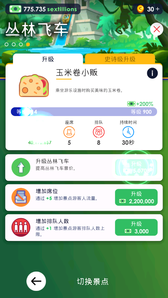閑置主題公園大亨金幣不減反增版