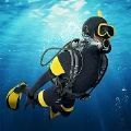 水肺潛水員游泳寶藏(scuba diver treasure hunt)