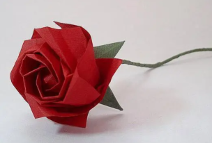 玫瑰花折紙教程
