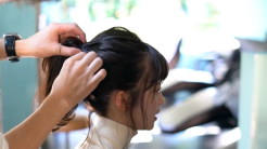 簡單編發教程中長發